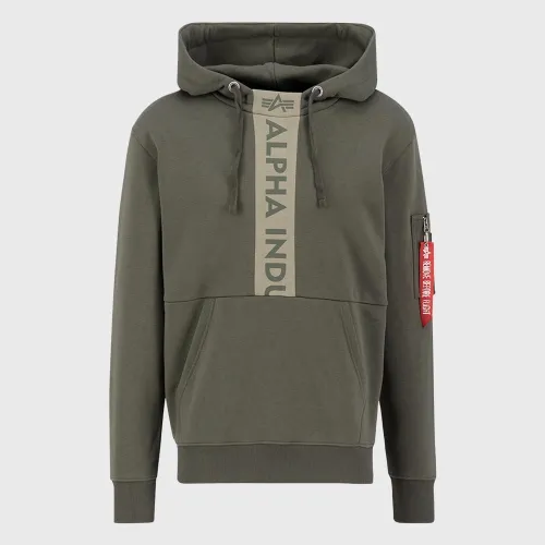 Кофта/футболка Alpha Industries Front Print Hoody 138331142 - зелена