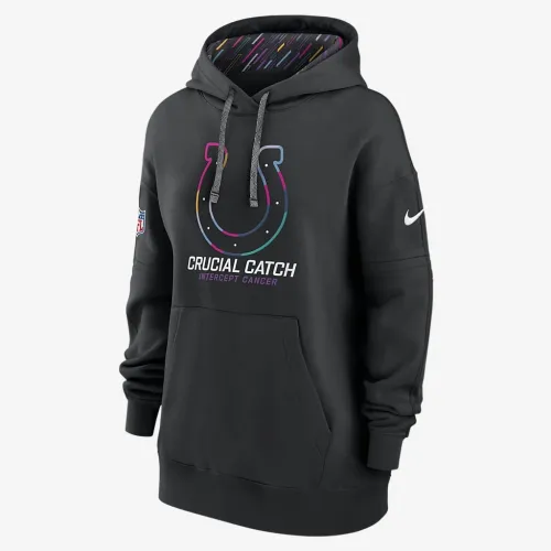 Indianapolis Colts Crucial Catch Club женская Nike NFL Pullover Толстовка с капюшоном цвет черный