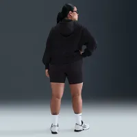 Nike Sportswear Phoenix Fleece жіноча Loose Cropped Full-Zip Толстовка з капюшоном (великі розміри) колір чорний
