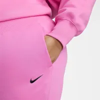 Nike Sportswear Phoenix Fleece женская С высокой Талией оверсайз Sweatpants (большие размеры) цвет красный