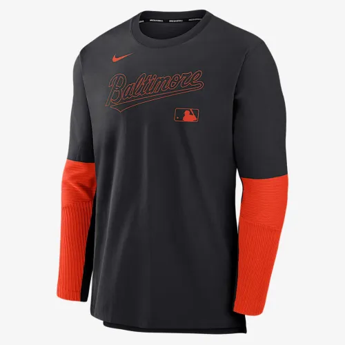 Baltimore Orioles Authentic Collection Player чоловічі Nike Dri-FIT MLB Pullover світшот колір чорний