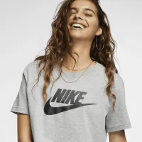 Nike Sportswear Essential жіноча Cropped Logo футболка колір сірий