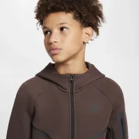Nike Sportswear Tech Fleece Big детские Full-Zip Толстовка с капюшоном цвет коричневый