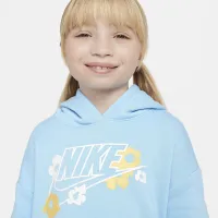 Nike Floral Fleece Little детские Graphic Толстовка с капюшоном синий