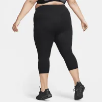 Nike Universa жіноча Medium-Support З високою талією Cropped лосіни з кишенями(великі розміри) колір чорний