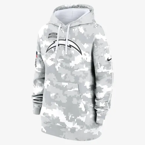 Los Angeles Chargers Salute to Service Primary Edge Club жіноча Nike NFL Pullover Толстовка з капюшоном колір білий