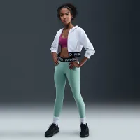 Nike Pro Girls' Mid-Rise лосіни колір зелений