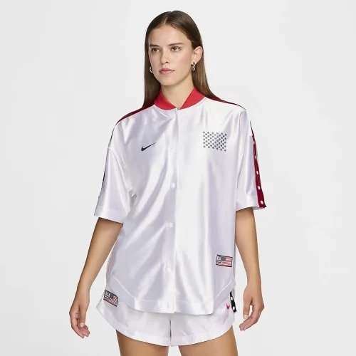 USA Village жіноча Nike баскетбольні Seasonal Top колір білий