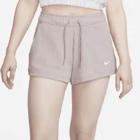 Nike Sportswear жіноча З високою талією Ribbed Jersey шорти колір коричневий
