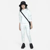 Nike Sportswear Club Fleece Big детские Printed Pullover Толстовка с капюшоном цвет зеленый