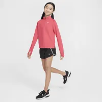 Nike Girls' Dri-FIT Long-Sleeve 1/4-Zip Top Pink