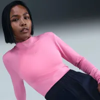 Nike Sportswear Chill Knit жіноча Slim Long-Sleeve Mock-Neck футболка Pink