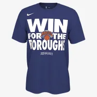 New York Knicks Playoff Mantra 2025 мужские Nike NBA футболка синий