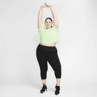 Nike One Classic Breathe женская Dri-FIT Short-Sleeve Top (большие размеры) цвет зеленый