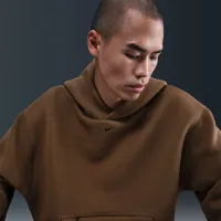 Nike Tech чоловічі Fleece оверсайз Толстовка з капюшоном колір коричневий