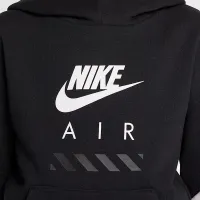 Nike Air Big детские Fleece Pullover Толстовка с капюшоном цвет черный