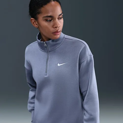 Nike Sportswear Phoenix Fleece жіноча оверсайз 1/4-Zip Long світшот блакитний