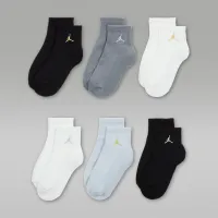 Nike Jordan Everyday Essentials Big дитячі Ankle шкарпетки (6 пар) колір чорний