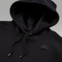 Nike Jordan Flight Fleece женская Satin-Lined Pullover Толстовка с капюшоном (большие размеры) цвет черный