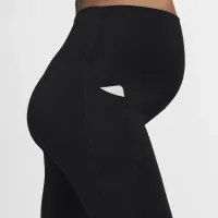 Nike (M) One жіноча З високою талією 7/8 лосіни з кишенями(Maternity) колір чорний