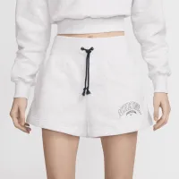 Nike Sportswear Phoenix Fleece жіноча З високою талією шорти колір коричневий