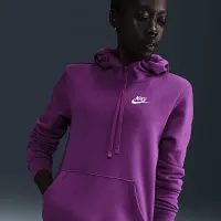 Nike Sportswear Club Fleece женская Pullover Толстовка с капюшоном цвет фиолетовый