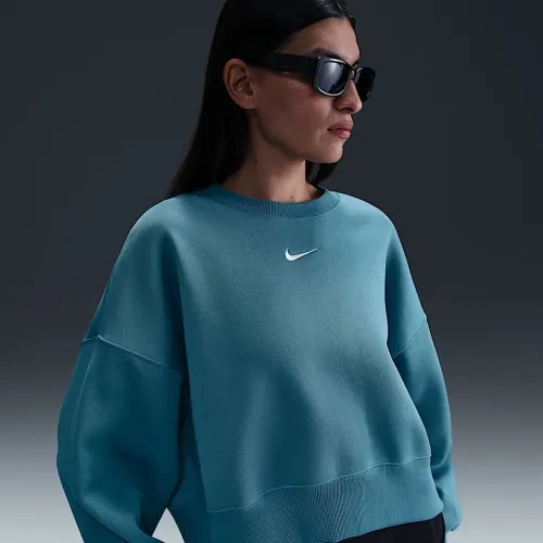 Nike Sportswear Phoenix Fleece жіноча Over-оверсайз Crew-Neck світшот блакитний
