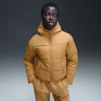 Nike Sportswear Classic Puffer жіноча Therma-FIT Loose Hooded Куртка колір коричневий