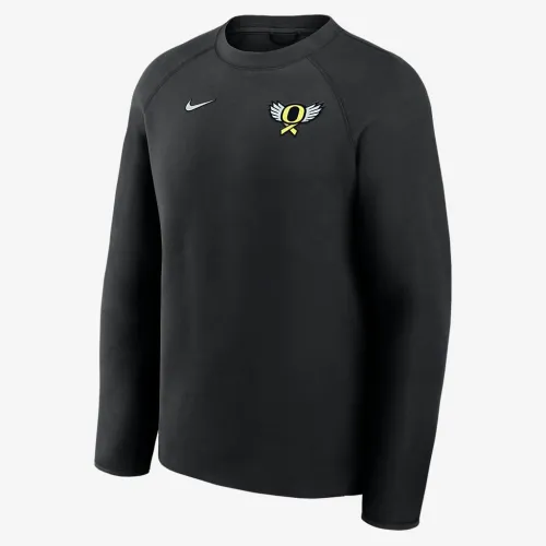 Oregon Ducks Tech мужские Nike College Pullover Crew цвет черный