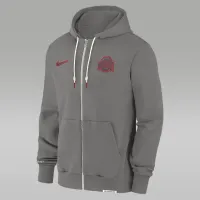 Ohio State Buckeyes Sideline Player мужские Nike Dri-FIT College Full-Zip Толстовка с капюшоном цвет серый