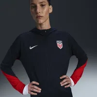 USMNT Strike жіноча Nike Dri-FIT Soccer Hooded Track Куртка блакитний