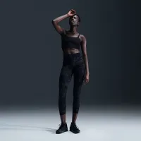 Nike One Convertible жіноча Light-Support Lightly Lined Longline Sports Bra колір чорний