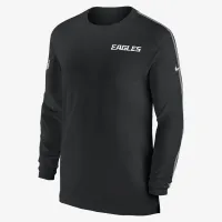 Philadelphia Eagles Sideline Coach чоловічі Nike Dri-FIT NFL Long-Sleeve Top колір чорний
