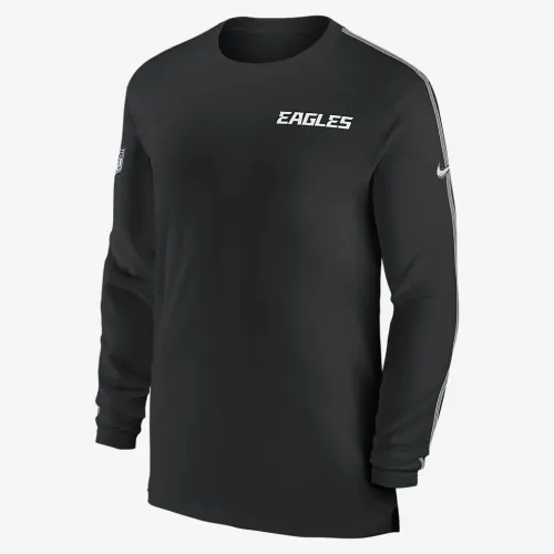 Philadelphia Eagles Sideline Coach чоловічі Nike Dri-FIT NFL Long-Sleeve Top колір чорний