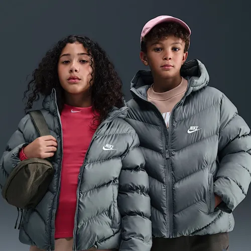 Nike Sportswear All Day Play Big дитячі Therma-FIT Loose-Fit Puffer Куртка колір сірий