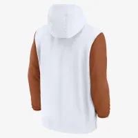 Texas Longhorns Sideline Pre-Game Player чоловічі Nike College 1/2-Zip Hooded Куртка колір білий
