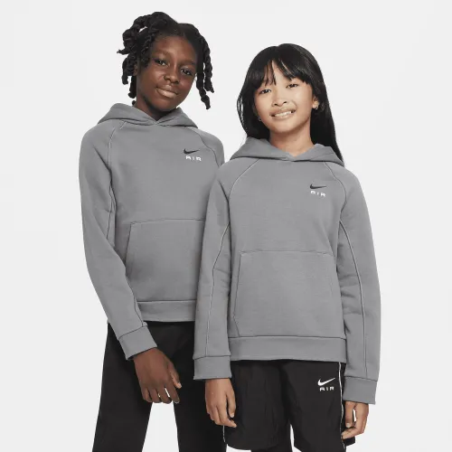 Nike Air Big детские Pullover Толстовка с капюшоном цвет серый