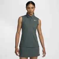 Nike Tour женская Dri-FIT ADV Sleeveless для гольфа Polo цвет зеленый