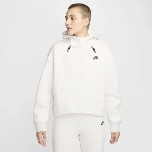 Nike Sportswear Tech Fleece женская оверсайз Толстовка с капюшоном цвет серый