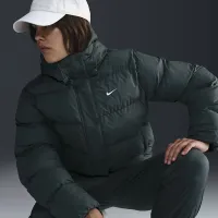 Nike Sportswear Metro Puffer женская Therma-FIT Loose Hooded Куртка цвет зеленый