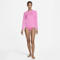 Nike Essential женская Long-Sleeve Hydroguard Swim Shirt Pink