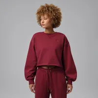 Nike Jordan Flight Fleece женская Mod-Crop Crew-Neck свитшот цвет красный