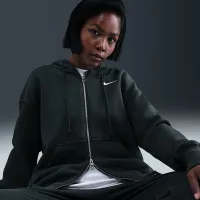 Nike Sportswear Phoenix Fleece жіноча оверсайз Full-Zip Толстовка з капюшоном колір зелений