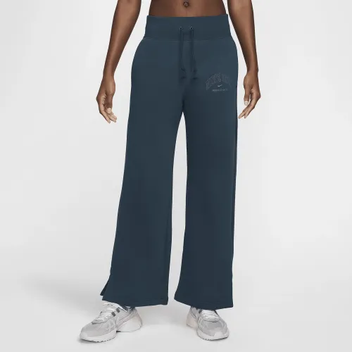 Nike Sportswear Phoenix Fleece женская С высокой Талией Wide-Leg Sweatpants синий