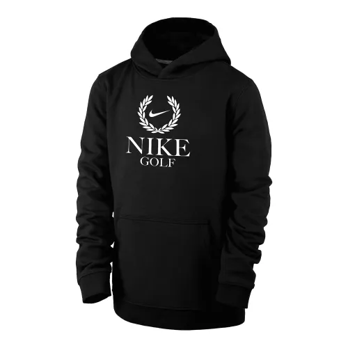 Nike для гольфу Club Fleece Big дитячі (для хлопчиків) Pullover Толстовка з капюшоном колір чорний