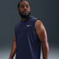 Nike Dri-FIT мужские Sleeveless Swim Hydroguard (Extended Size) синий