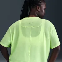 Nike One Relaxed женская Dri-FIT Cropped Short-Sleeve Top (большие размеры) Yellow