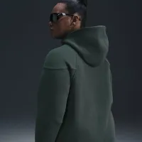Nike Sportswear Tech Fleece Windrunner женская Full-Zip Толстовка с капюшоном (большие размеры) цвет зеленый