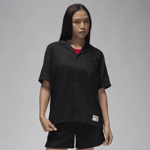 Nike Jordan жіноча Woven Solid Top колір чорний