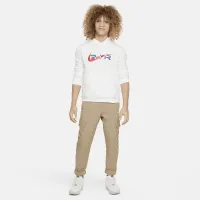 Nike Air Big детские Pullover Fleece Толстовка с капюшоном цвет белый